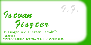 istvan fiszter business card